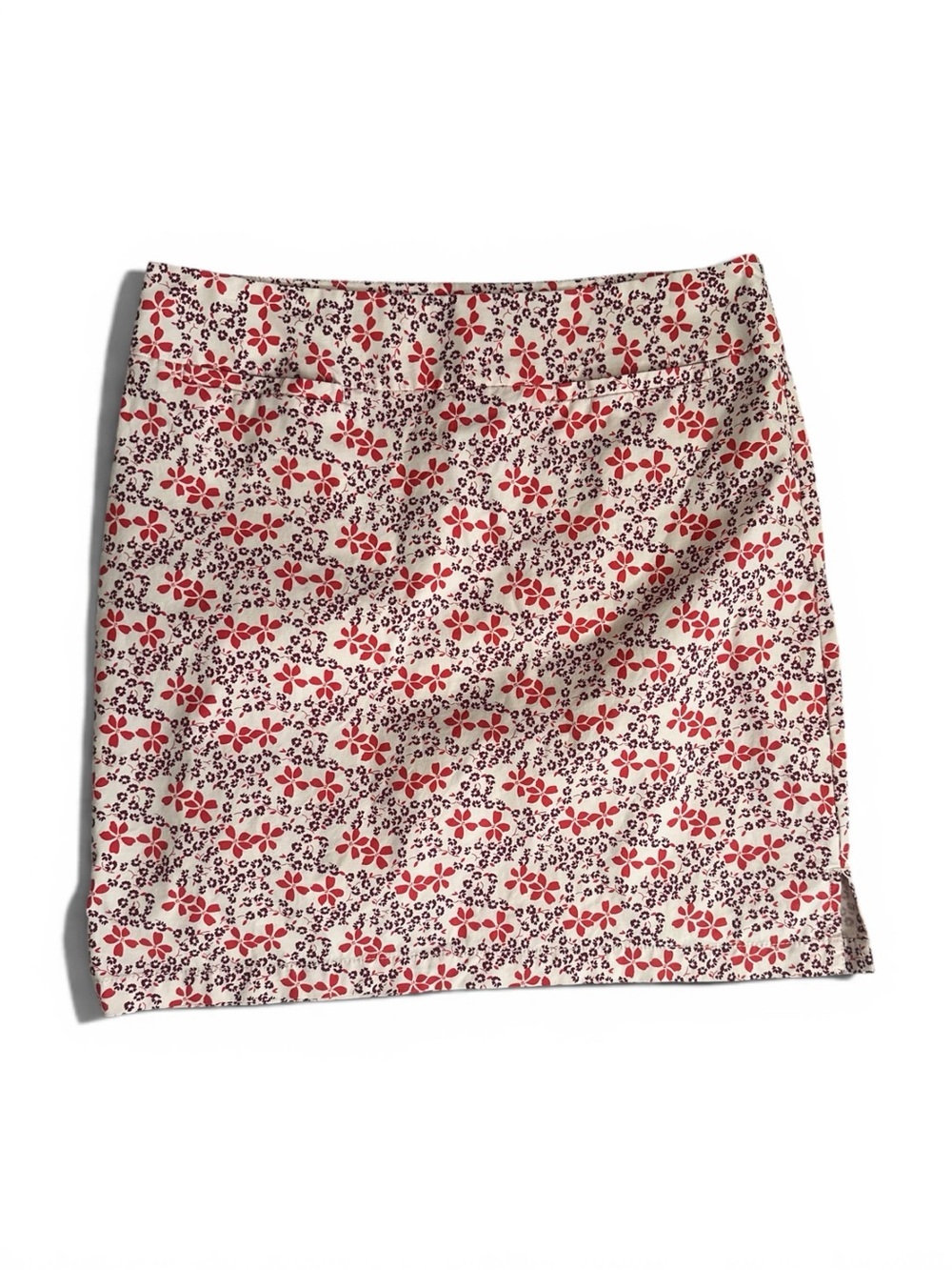 Gap A-Line Skirt Red & Purple Floral Size 10